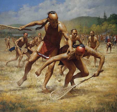 lacrosse joué par les amérindiens