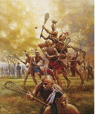le lacrosse de amérindiens